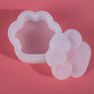 Silicone Mould Dried Flower Resin Decorative Craft DIY Cat Paw Storage Box Mold