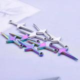 5Pcs Stainless Steel Knight Holy Sword Charms for Jewelry Making