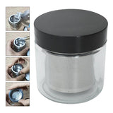 Glass Diamond Washing Cup Jewelry Cleaning Jar Watch Parts Cleaner
