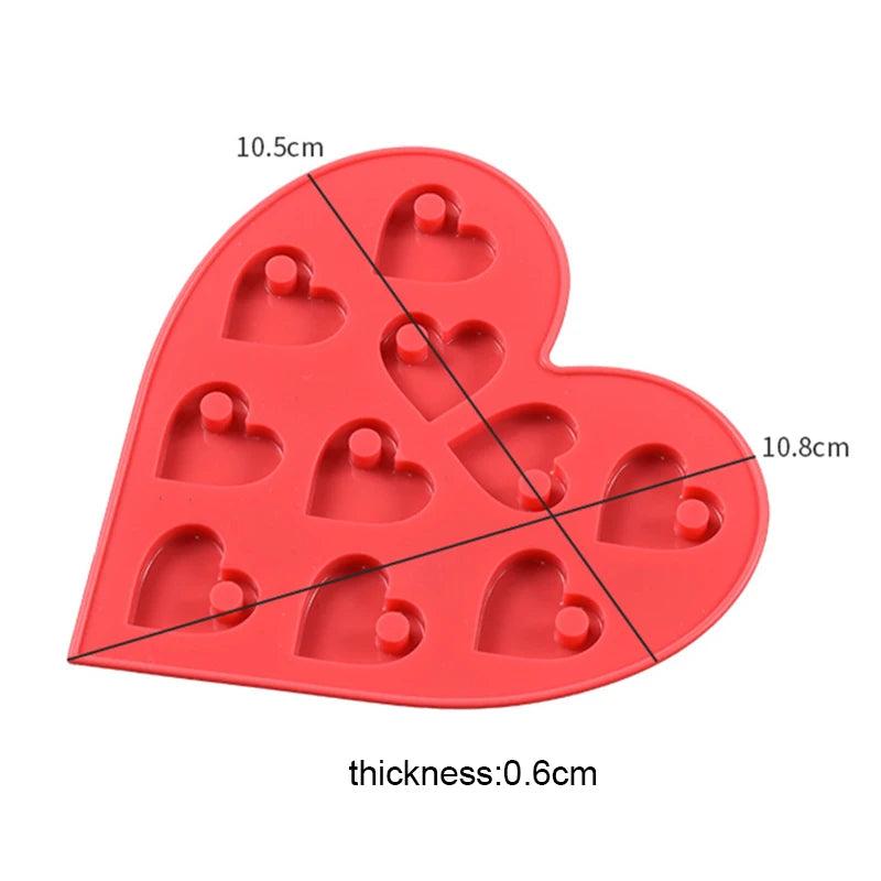 Heart Pendant Earrings Silicone Mold for Resin Casting Jewelry