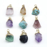 5PCS Natural Semi-precious Stone Pendant Set for DIY Jewelry Making