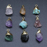 5PCS Natural Semi-precious Stone Pendant Set for DIY Jewelry Making