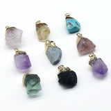 5PCS Natural Semi-precious Stone Pendant Set for DIY Jewelry Making
