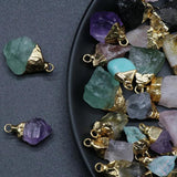 5PCS Natural Semi-precious Stone Pendant Set for DIY Jewelry Making