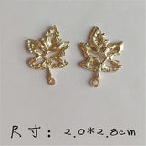 50pcs/lot Leaf Hollow Leaves Charms Pendant For Necklace