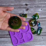Dog Tag Epoxy Resin Mold Silicone Mould Keychain Making Tools