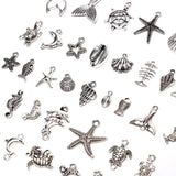 40Pcs Mixed Sea Animal Charms Shell Starfishes Pendant DIY Jewelry Findings