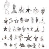 40Pcs Mixed Sea Animal Charms Shell Starfishes Pendant DIY Jewelry Findings