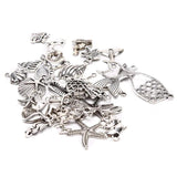 40Pcs Mixed Sea Animal Charms Shell Starfishes Pendant DIY Jewelry Findings