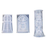 3D Halloween Silicone Coffin Resin Mold with Skulls