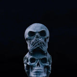 3D Halloween Silicone Coffin Resin Mold with Skulls