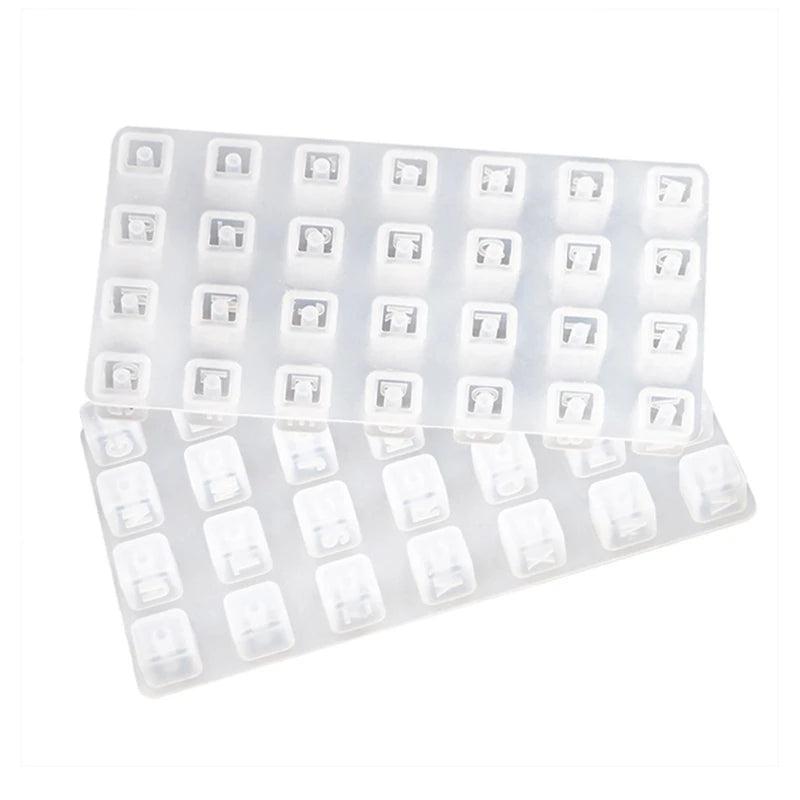 Cube Silicone Letter Beads for Jewelry Making Wrist Decor