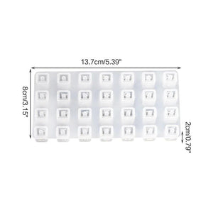 Cube Silicone Letter Beads for Jewelry Making Wrist Decor