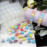 Cube Silicone Letter Beads for Jewelry Making Wrist Decor