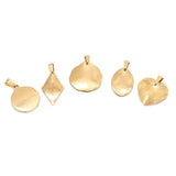 10pcs Steel Plated Mixed Shape Pendants for DIY Jewelry Making