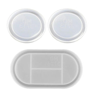 3Pcs Silicone Molds Set for Mug Mat Cup Pad Jewelry Organizer Holder