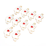 10pcs Enamel Cat Charm For Jewelry Making Charm Bracelet Charms DIY Findings