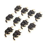 10pcs Enamel Cat Charm For Jewelry Making Charm Bracelet Charms DIY Findings