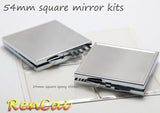 Metal Blank Square Compact Mirror Makeup Portable Cosmetic Mini Mirror