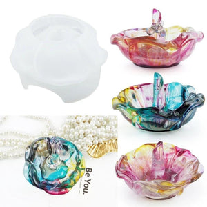 Rose Ring Holder Silicone Mold for Resin Art Jewelry Display