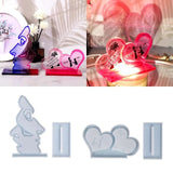 Heart Sign Mold with Stand Holder Set, Resin Mold for DIY Home Decor