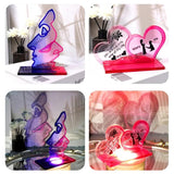 Heart Sign Mold with Stand Holder Set, Resin Mold for DIY Home Decor