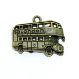 10pcs Antique Silver Plated London Bus Charm Pendants for Jewelry Making