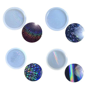 Holographic Snowflake Star Coaster Silicone Molds