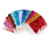 12 Colors Alphabet Holographic Laser- Letters Chunky Glitter Epoxy Resin