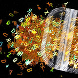 12 Colors Alphabet Holographic Laser- Letters Chunky Glitter Epoxy Resin