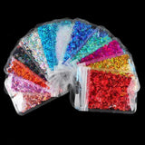 12 Colors Alphabet Holographic Laser- Letters Chunky Glitter Epoxy Resin