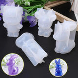3D Animal Rabbit Deer Christmas Silicone Mold DIY Jewelry Pendant Tools