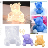 DIY Crystal Epoxy 3D Bear Mold Car Aromatherapy Home Decor