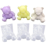 DIY Crystal Epoxy 3D Bear Mold Car Aromatherapy Home Decor