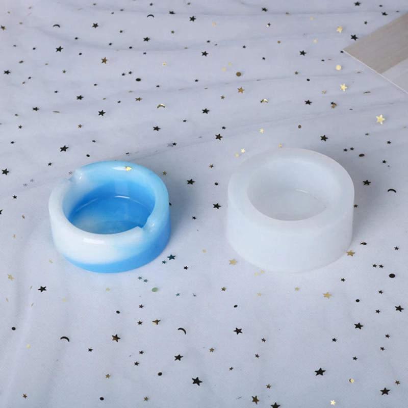 Epoxy Resin Ashtray Mold Small Round Square Mould DIY Jewelry Making