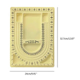 Flocked Bead Board Bracelet Beading Organizer Jewelry Making Tray