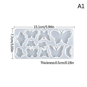Butterfly Pendant Resin Mold Jewelry Casting Mold Keychain Silicone Mold