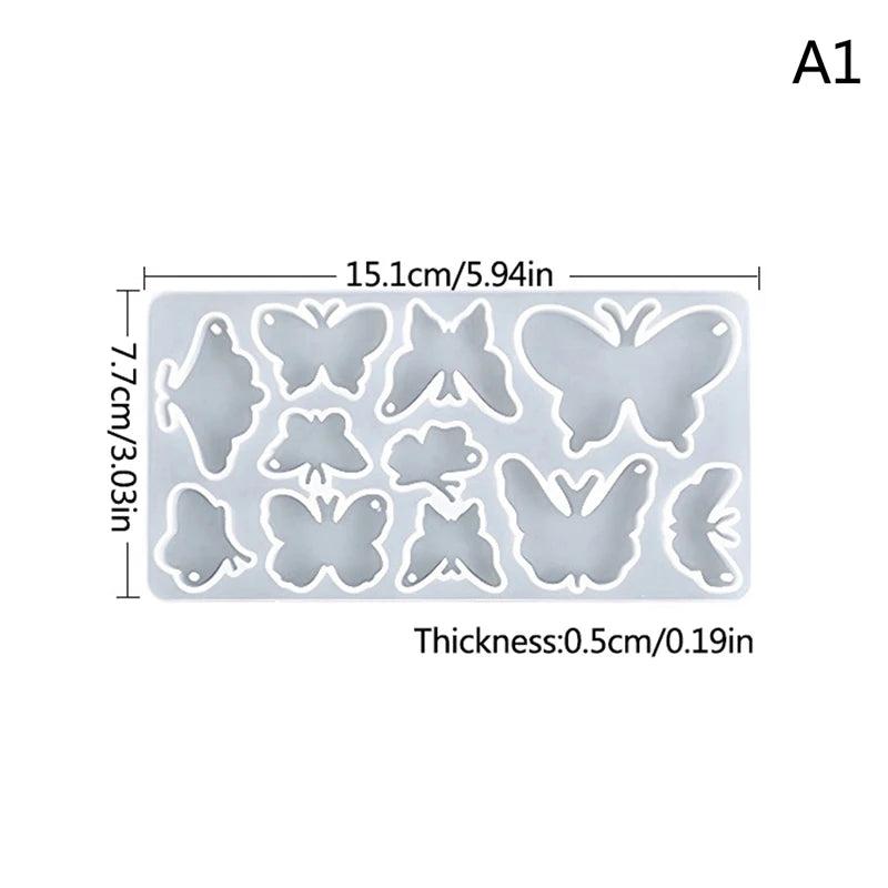 Butterfly Pendant Resin Mold Jewelry Casting Mold Keychain Silicone Mold