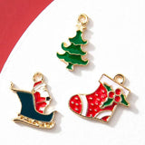 30pcs Christmas Tree Socks Charm Pendant for Jewelry Making DIY