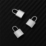 5Pcs Stainless Steel Gear Padlock Charm for DIY Jewelry Making