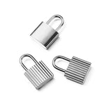 5Pcs Stainless Steel Gear Padlock Charm for DIY Jewelry Making
