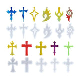10Pcs/Set Silicone Mold Mirror Cross DIY Cross Jewelry Pendant Making