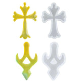 10Pcs/Set Silicone Mold Mirror Cross DIY Cross Jewelry Pendant Making