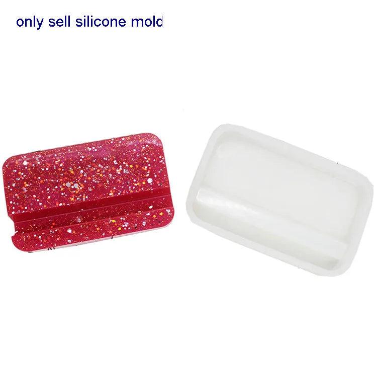 1PC Phone Holder Silicone Molds for UV Epoxy Resin - Square Round Mold
