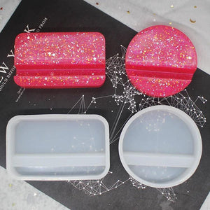 1PC Phone Holder Silicone Molds for UV Epoxy Resin - Square Round Mold