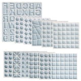 Puzzle Mosaic Coaster DIY Patch Silicone Mold Round Square Star Alphabet