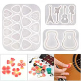 Guitar Pick Keychain Earring Pendant Mold Silicone DIY Jewelry Making