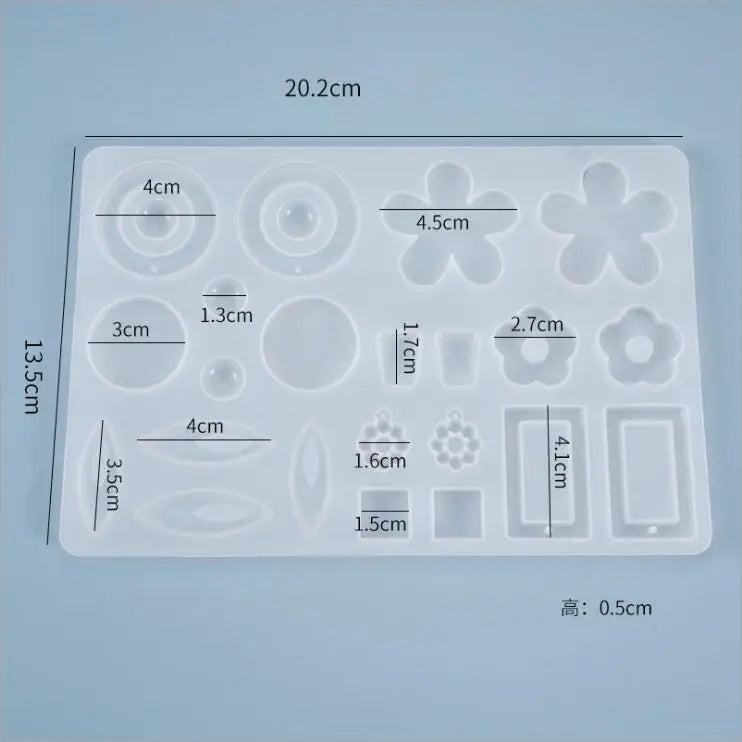Silicone Mould Resin Craft Earring Pendant Shape Epoxy Molds