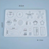 Silicone Mould Resin Craft Earring Pendant Shape Epoxy Molds