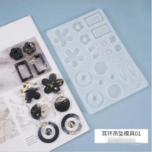 Silicone Mould Resin Craft Earring Pendant Shape Epoxy Molds